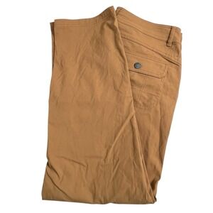 Prana Womens 12 Brown Halle Straight Leg Roll Tab Cargo Pants W4119SH23 READ